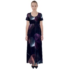 Crystals background designluxury High Waist Short Sleeve Maxi Dress