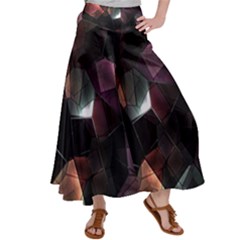 Crystals background designluxury Satin Palazzo Pants