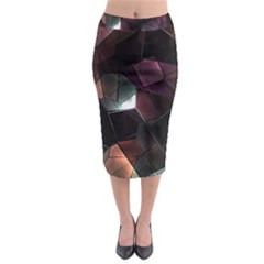 Crystals background designluxury Midi Pencil Skirt