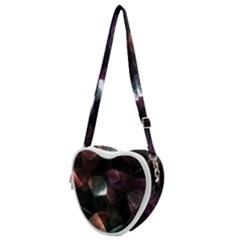 Crystals background designluxury Heart Shoulder Bag