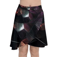 Crystals background designluxury Chiffon Wrap Front Skirt