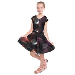 Crystals background designluxury Kids  Short Sleeve Dress