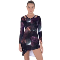 Crystals background designluxury Asymmetric Cut-Out Shift Dress