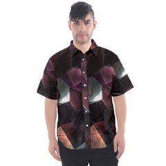 Crystals background designluxury Men s Short Sleeve Shirt