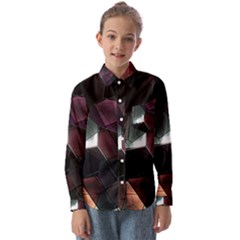 Crystals background designluxury Kids  Long Sleeve Shirt