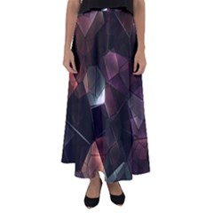 Crystals background designluxury Flared Maxi Skirt