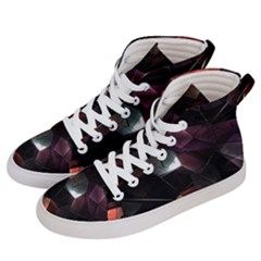 Crystals background designluxury Women s Hi-Top Skate Sneakers