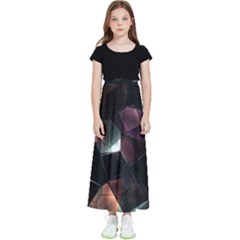 Crystals background designluxury Kids  Flared Maxi Skirt