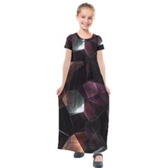 Crystals background designluxury Kids  Short Sleeve Maxi Dress