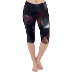 Crystals background designluxury Lightweight Velour Cropped Yoga Leggings