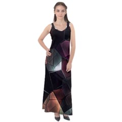 Crystals background designluxury Sleeveless Velour Maxi Dress