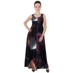 Crystals background designluxury Empire Waist Velour Maxi Dress