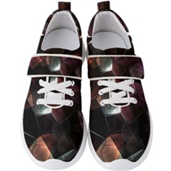 Crystals background designluxury Men s Velcro Strap Shoes