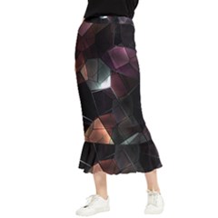 Crystals background designluxury Maxi Fishtail Chiffon Skirt