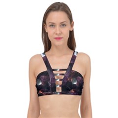 Crystals background designluxury Cage Up Bikini Top