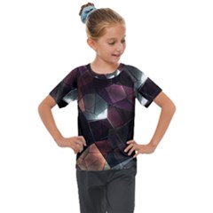 Crystals background designluxury Kids  Mesh Piece Tee