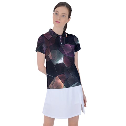 Crystals Background Designluxury Women s Polo Tee by Jancukart