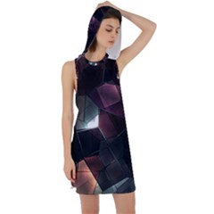 Crystals background designluxury Racer Back Hoodie Dress