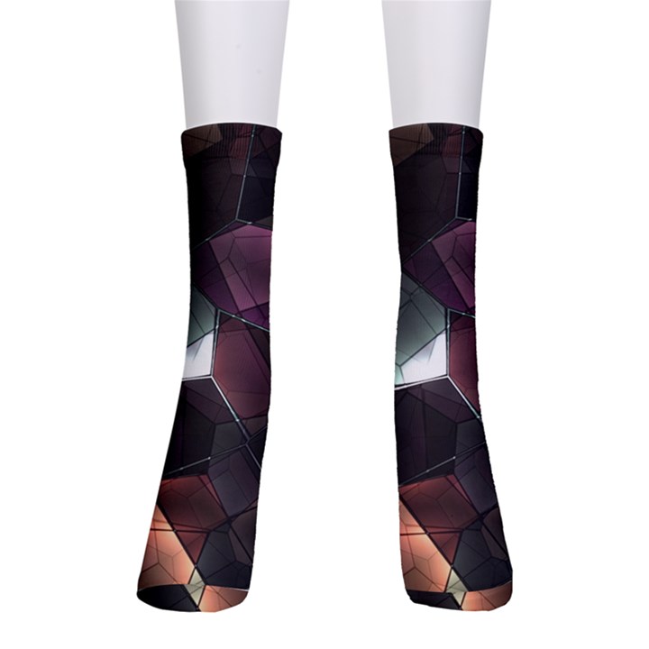 Crystals background designluxury Crew Socks