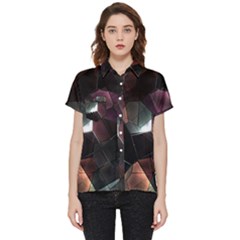 Crystals background designluxury Short Sleeve Pocket Shirt