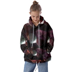 Crystals background designluxury Kids  Oversized Hoodie