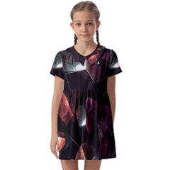 Crystals background designluxury Kids  Asymmetric Collar Dress