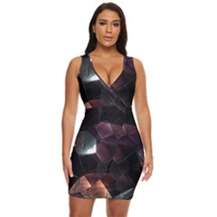 Crystals background designluxury Draped Bodycon Dress