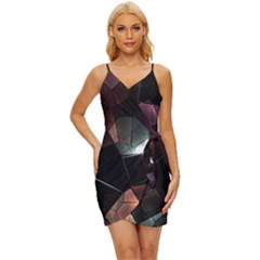 Crystals Background Designluxury Wrap Tie Front Dress by Jancukart