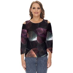 Crystals background designluxury Cut Out Wide Sleeve Top