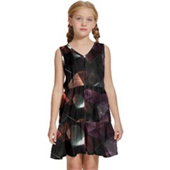 Crystals background designluxury Kids  Sleeveless Tiered Mini Dress