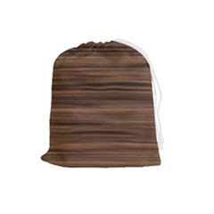 Texture Wood,dark Drawstring Pouch (large)
