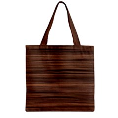 Texture Wood,dark Zipper Grocery Tote Bag by nate14shop