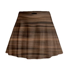 Texture Wood,dark Mini Flare Skirt by nate14shop