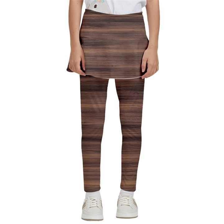 Texture Wood,dark Kids  Skirted Pants