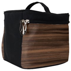 Texture Wood,dark Make Up Travel Bag (big) by nate14shop