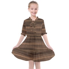 Texture Wood,dark Kids  All Frills Chiffon Dress by nate14shop