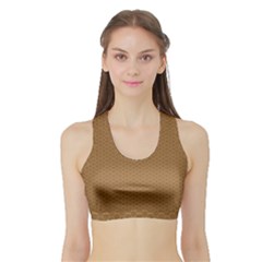 Template-wood Design Sports Bra With Border by nateshop