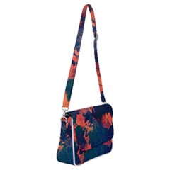 Background-abstrac Orange Shoulder Bag With Back Zipper by nateshop