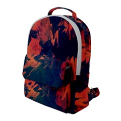Background-abstrac Orange Flap Pocket Backpack (large) by nateshop
