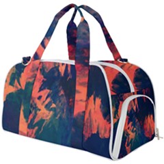 Background-abstrac Orange Burner Gym Duffel Bag by nateshop