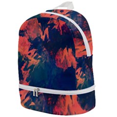 Background-abstrac Orange Zip Bottom Backpack by nateshop