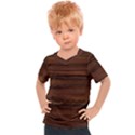 Texture-dark Wood Kids  Sports Tee View1