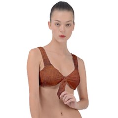 Brown Front Tie Bikini Top by nateshop