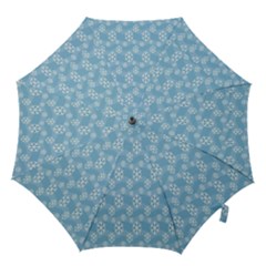 Snowflakes, White Blue Hook Handle Umbrellas (small) by nateshop