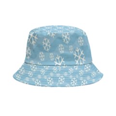 Snowflakes, White Blue Inside Out Bucket Hat