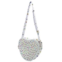 Snowflakes,colors Of The Rainbow Heart Shoulder Bag by nateshop