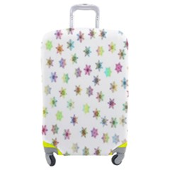 Snowflakes,colors Of The Rainbow Luggage Cover (medium) by nateshop