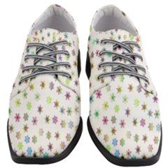 Snowflakes,colors Of The Rainbow Women Heeled Oxford Shoes by nateshop