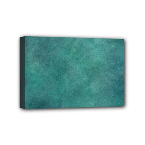 Dark Green Abstract Mini Canvas 6  X 4  (stretched) by nateshop