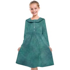 Dark Green Abstract Kids  Midi Sailor Dress